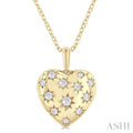 Puffed Heart Shape Diamond Pendant