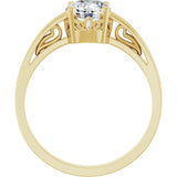 Solitaire Scroll Setting® Ring