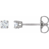 Round 4-Prong Lightweight Stud Earrings