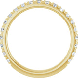 14K Yellow 5/8 CTW Lab-Grown Diamond French-Set Anniversary Band