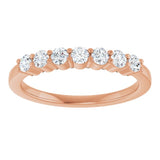 14K Rose 5/8 CTW Lab-Grown Diamond Anniversary Band