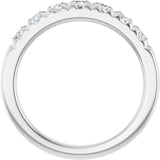 Platinum 3/4 CTW Lab-Grown Diamond French-Set Anniversary Band