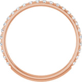 14K Rose 1/3 CTW Lab-Grown Diamond French-Set Anniversary Band