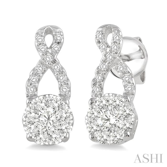 Round Shape Lovebright Diamond Earrings