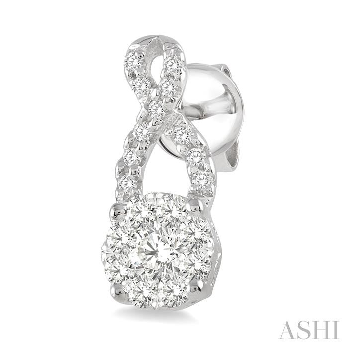 Round Shape Lovebright Diamond Earrings