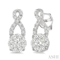 Round Shape Lovebright Diamond Earrings