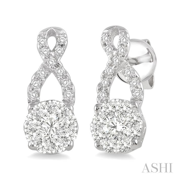 Round Shape Lovebright Diamond Earrings