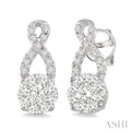 Round Shape Lovebright Diamond Earrings