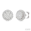 Round Shape Halo Lovebright Essential Diamond Earrings
