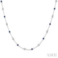 Gemstone & Diamond Station Necklace