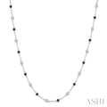Gemstone & Diamond Station Necklace