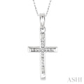 Channel Set Cross Diamond Fashion Pendant