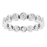 14K White 1/2 CTW Lab-Grown Diamond  Eternity Band Size 7