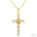 Cross Petite Diamond Fashion Pendant