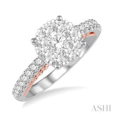 Round Shape Lovebright Diamond Engagement Ring