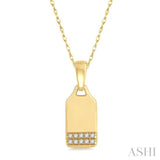 Dog Tag Diamond Pendant