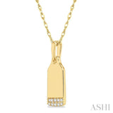 Dog Tag Diamond Pendant