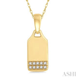 Dog Tag Diamond Pendant