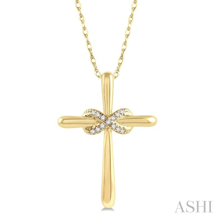 Infinity Cross Petite Diamond Fashion Pendant