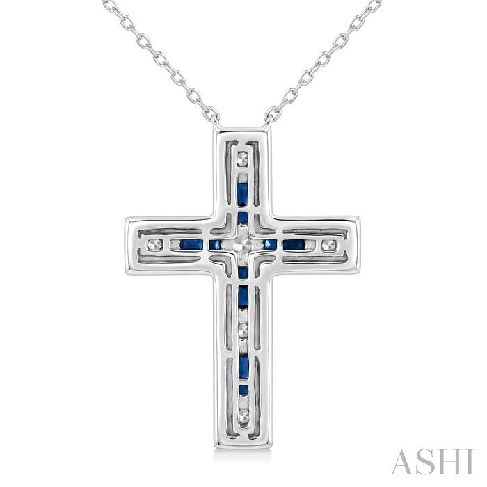 Cross Gemstone & Diamond Fashion Pendant