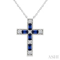 Cross Gemstone & Diamond Fashion Pendant