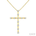 Cross Floating Diamond Fashion Pendant