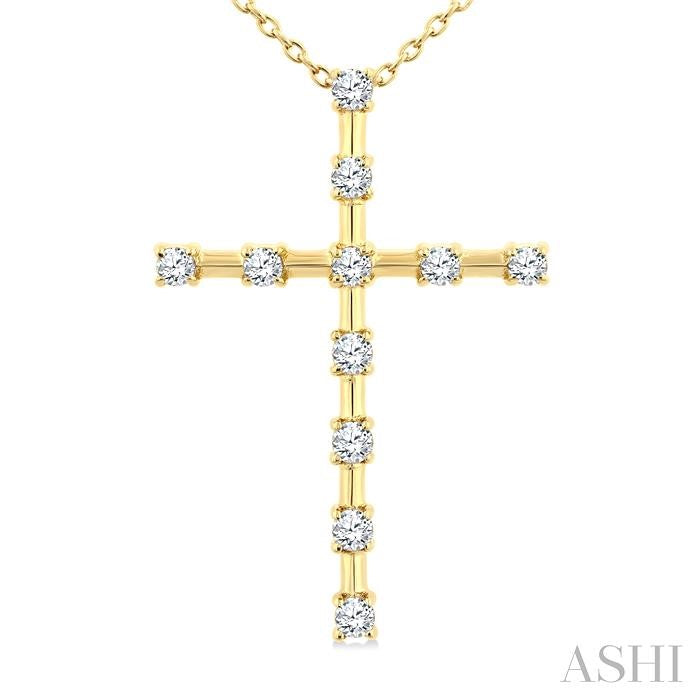 Cross Floating Diamond Fashion Pendant