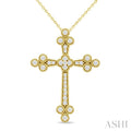 Clover Cross Diamond Fashion Pendant