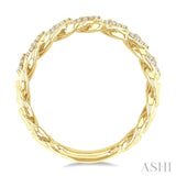 1/2 Ctw Cuban Link Round Cut Diamond Fashion Band in 14K Yellow Gold