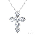 6 Stone Cross Diamond Fashion Pendant