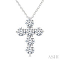 6 Stone Cross Diamond Fashion Pendant