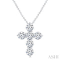 6 Stone Cross Diamond Fashion Pendant