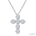 6 Stone Cross Diamond Fashion Pendant