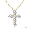 6 Stone Cross Diamond Fashion Pendant