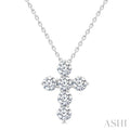 6 Stone Cross Diamond Fashion Pendant