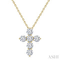 6 Stone Cross Diamond Fashion Pendant
