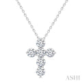 6 Stone Cross Diamond Fashion Pendant