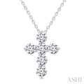 6 Stone Cross Diamond Fashion Pendant