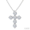 6 Stone Cross Diamond Fashion Pendant