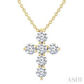 6 Stone Cross Diamond Fashion Pendant