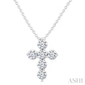 6 Stone Cross Diamond Fashion Pendant