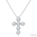 6 Stone Cross Diamond Fashion Pendant