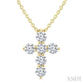 6 Stone Cross Diamond Fashion Pendant