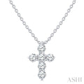 6 Stone Cross Diamond Fashion Pendant