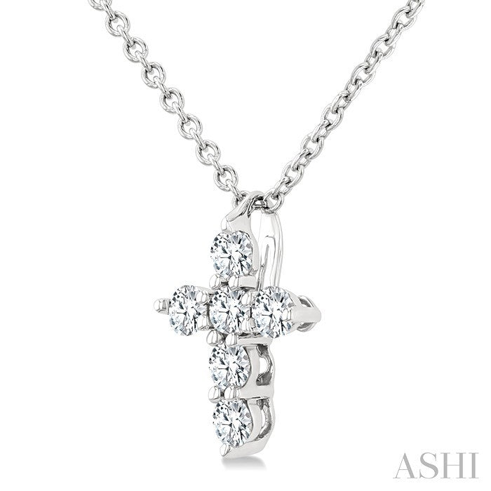 6 Stone Cross Diamond Fashion Pendant
