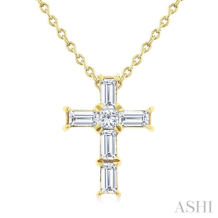 Cross Petite Diamond Fashion Pendant
