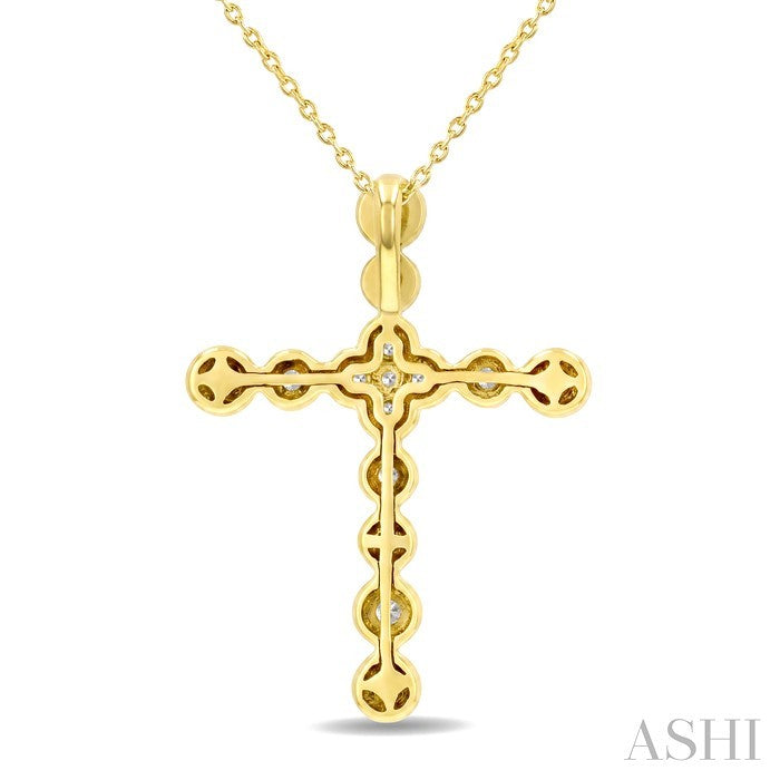 Bubble Cross Diamond Fashion Pendant