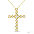 Bubble Cross Diamond Fashion Pendant