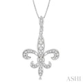 Fleur De Lis Diamond Pendant
