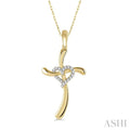 Cross & Heart Shape Diamond Fashion Pendant